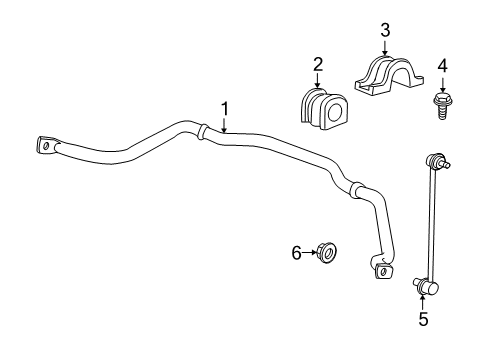 2016 Buick Enclave Stabilizer Bar & Components Diagram 2 - Thumbnail
