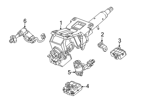 2016 Cadillac CTS Steering Column Assembly Diagram