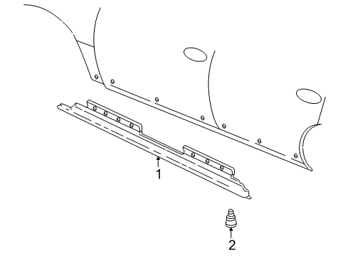 1998 Buick Park Avenue Exterior Trim - Pillars Diagram