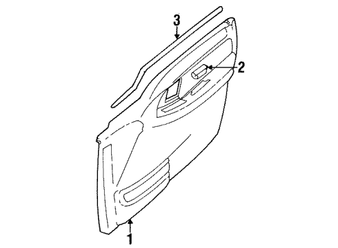 1998 Chevy Tracker Interior Trim - Front Door Diagram 2 - Thumbnail