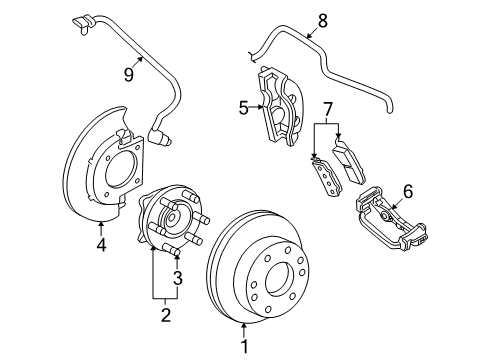 2011 Chevy Suburban 2500 Brake Components Diagram 2 - Thumbnail