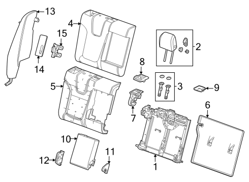 2021 Buick Encore GX Seat Cushion Pad Clip Diagram for 42724438