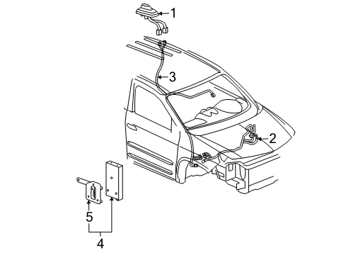 2003 Buick Rendezvous Cable Diagram for 10349370