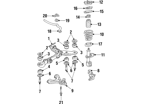 1989 Pontiac Bonneville Spring Seat, Front Diagram for 14063507