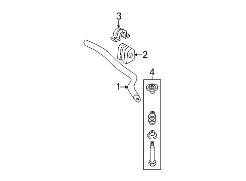 2006 Chevy Uplander Stabilizer Bar & Components Diagram 2 - Thumbnail