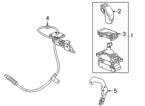 2020 Cadillac CT5 Control Cable Diagram for 84670233