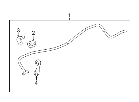2007 Saturn Aura Stabilizer Bar & Components Diagram 4 - Thumbnail