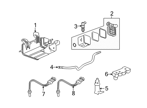 2008 Saturn Vue Vapor Canister Diagram 3 - Thumbnail
