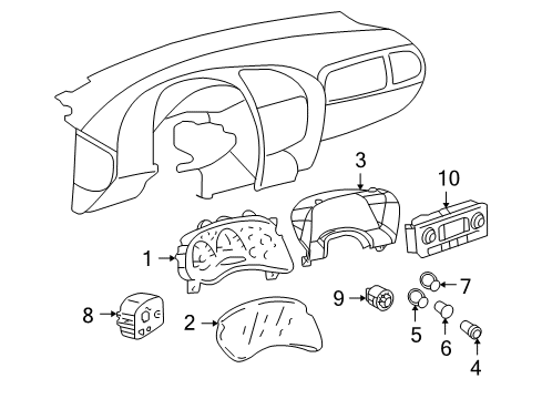 2004 Buick Rainier Heater Control Diagram for 21999159