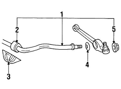 1994 Saturn SC1 Stabilizer Bar & Components Diagram 2 - Thumbnail