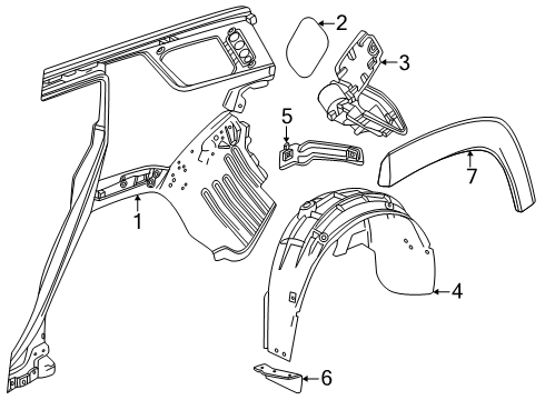 2025 GMC Terrain Housing Assembly-Fuel Tank Filler Pipe Diagram for 26343354