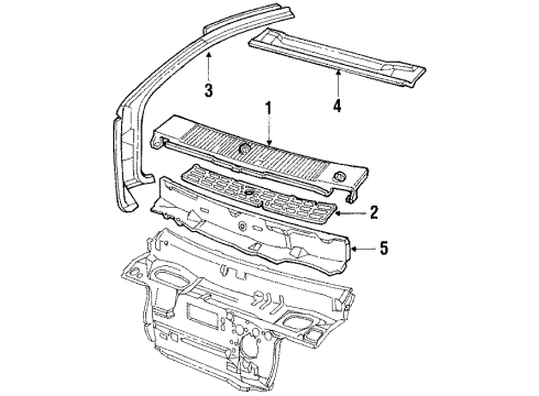 1985 Buick Skyhawk Cowl Diagram