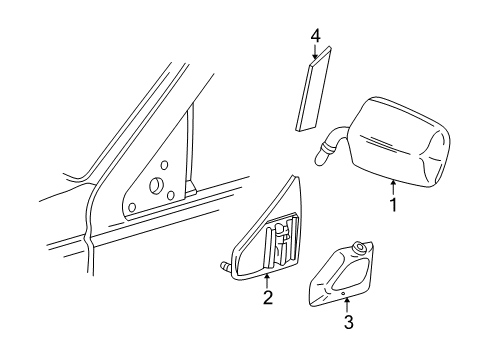 1996 Chevy C1500 Outside Mirrors Diagram 4 - Thumbnail