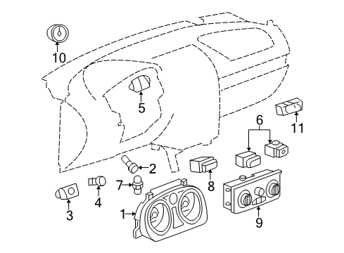 2010 Chevy Cobalt A/C & Heater Control Units Diagram