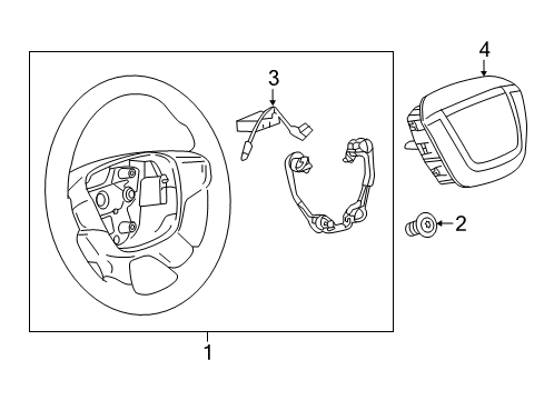 2019 Chevy Colorado Steering Wheel & Trim Diagram 3 - Thumbnail