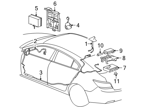 2013 Buick LaCrosse Communication System Components Diagram