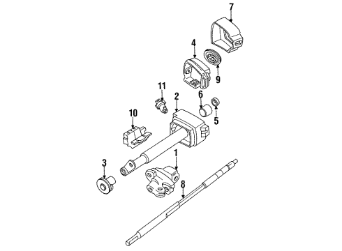 1987 Chevy Corsica Steering Column Assembly Diagram 2 - Thumbnail