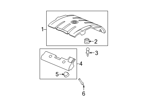 2006 Buick Lucerne Sight Shield Grommet Diagram for 12567371