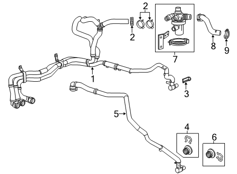 2014 Chevy Volt Connector Hose Diagram for 20896261