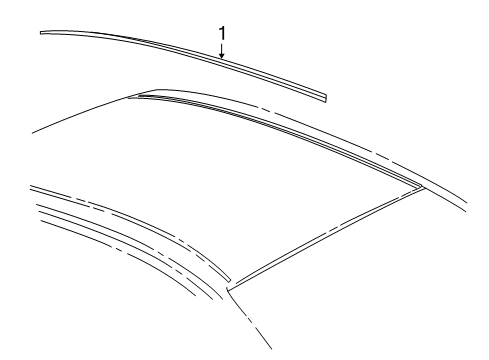 2011 Cadillac STS Exterior Trim - Roof Diagram