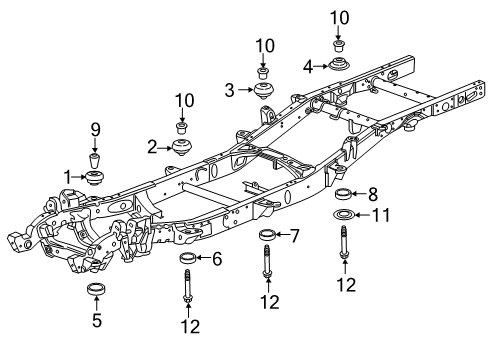 2015 Chevy Silverado 2500 HD Body Mounting - Frame Diagram