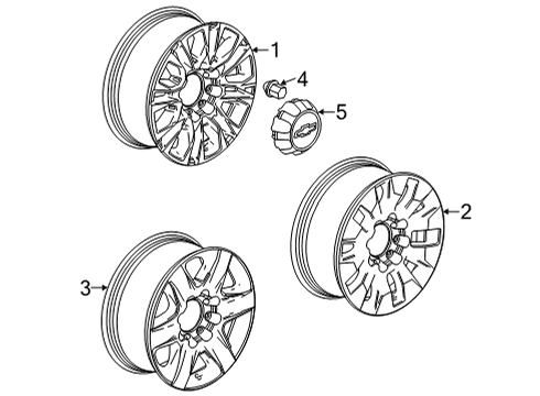 2021 Chevy Silverado 2500 HD Wheels Diagram 3 - Thumbnail