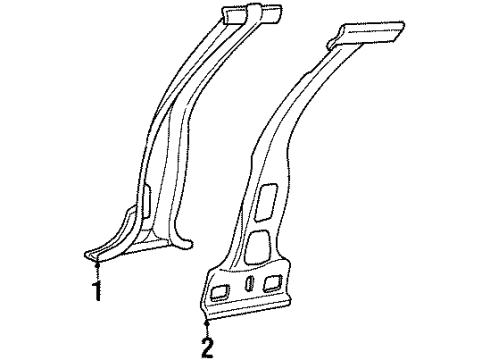 1990 Oldsmobile Cutlass Calais Center Pillar Diagram