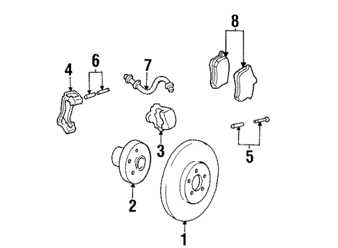1997 Chevy Monte Carlo Brake Components Diagram 2 - Thumbnail