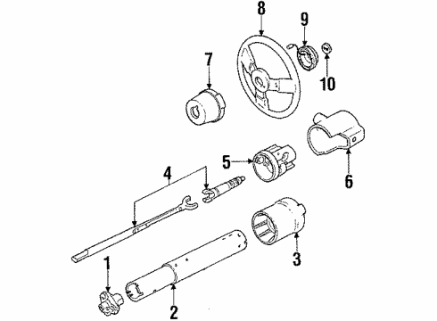 1985 Buick Skylark Steering Column Assembly Diagram