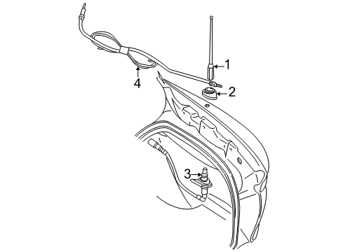 2000 Buick Regal Antenna & Radio Diagram 2 - Thumbnail