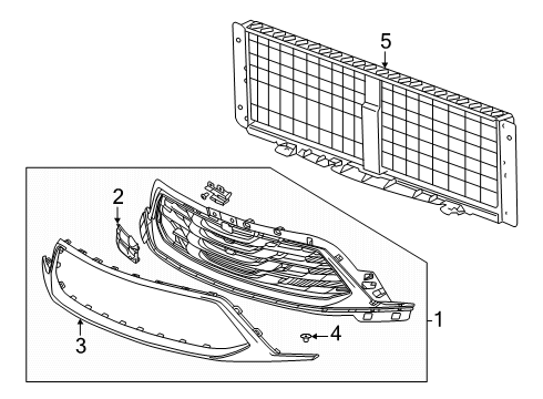 2024 Buick Encore GX Grille & Components Diagram 2 - Thumbnail