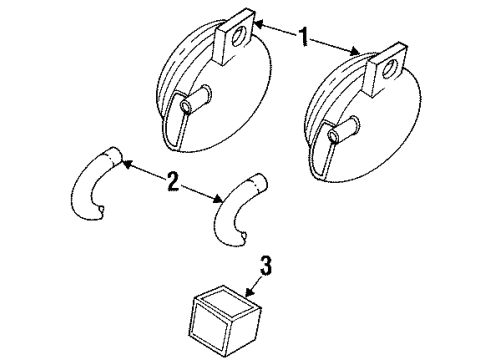1995 Pontiac Firebird Horn Relay Diagram for 25523703