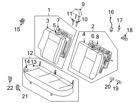 2007 Chevy Aveo Seat Back Cover, Beige Diagram for 96463940