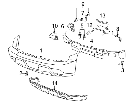 2004 Chevy Avalanche 1500 Air Deflector Diagram for 10397999