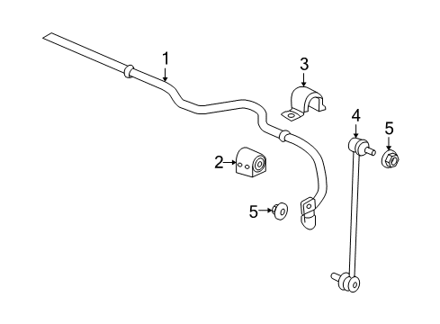 2004 Saturn Ion Stabilizer Bar Bushing, Red Line Diagram for 15820164