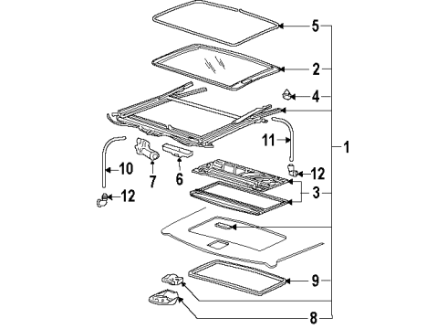 1997 Oldsmobile Silhouette Sunroof Diagram
