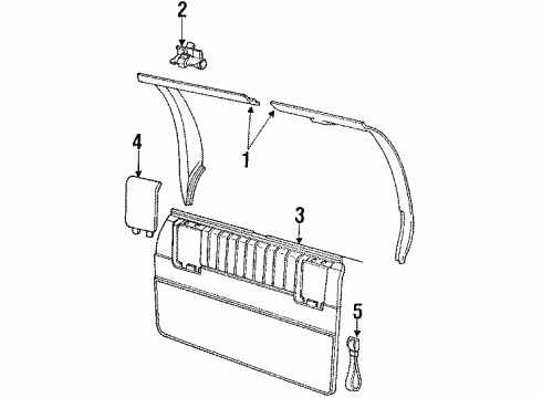 1993 Oldsmobile Silhouette Interior Trim Diagram 3 - Thumbnail