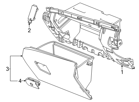 2025 GMC Yukon XL Glove Box Diagram