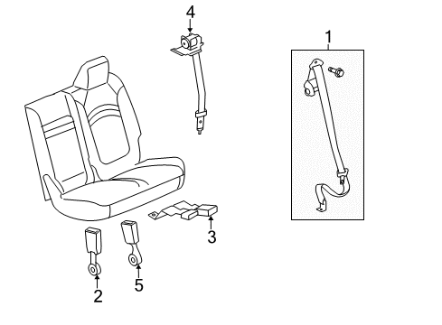 2011 Chevy Traverse Third Row Seat Belts Diagram