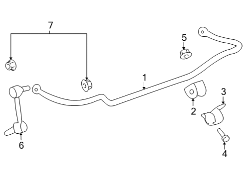 2008 Pontiac G8 Stabilizer Bar & Components Diagram 4 - Thumbnail