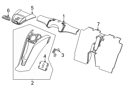 2025 Chevy Corvette Interior Trim - Rear Body Diagram 4 - Thumbnail
