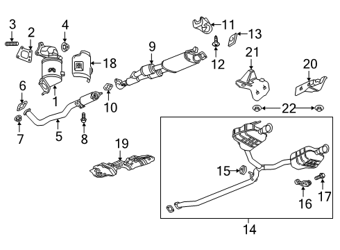 2024 Chevy Traverse Limited Exhaust Components Diagram