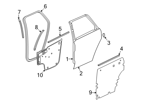 2007 Saturn Vue Door & Components Diagram 3 - Thumbnail