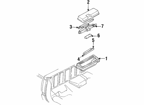 1992 Chevy C2500 Hold Down Diagram for 15574173