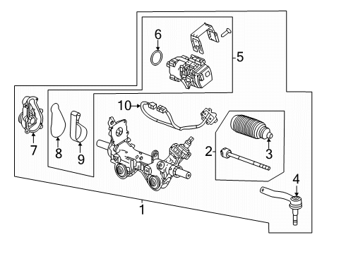 2024 GMC Sierra EV Steering Gear & Linkage Diagram