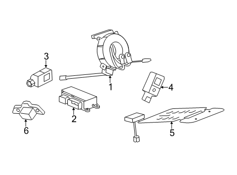 2017 Cadillac CT6 SDM Module Diagram for 13523854