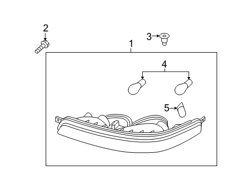 2007 Chevy Aveo5 Bulb & Socket Diagram for 94535587