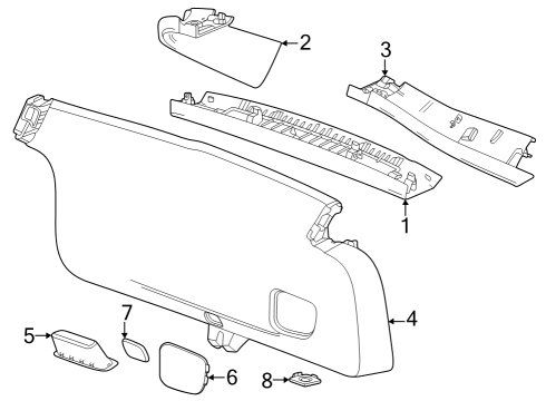 2025 Chevy Trax Interior Trim - Lift Gate Diagram