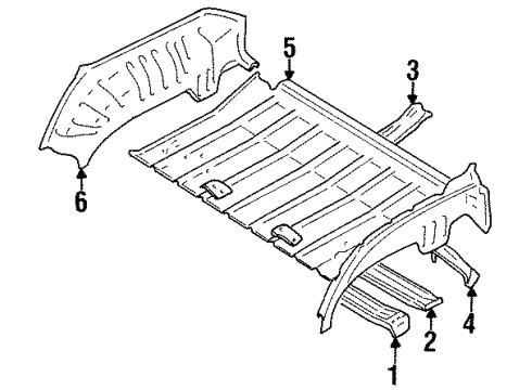 1998 Chevy Tracker Rear Body & Floor Diagram 2 - Thumbnail