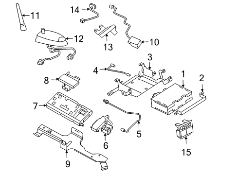 2002 Chevy Suburban 2500 Communication System Components Diagram